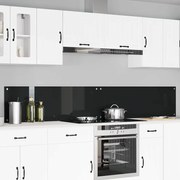 vidaXL Proteção de Cozinha 2 pcs Preto 120 x 40 cm vidro temperado