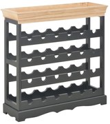 vidaXL Garrafeira 70x22,5x70,5 cm MDF preto