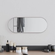 vidaXL Espelho de parede oval 50x20 cm prateado