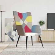 vidaXL Cadeira de descanso tecido de retalhos