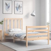 Cama sem colchão 100x200 cm madeira de pinho maciça