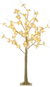 Árvore Cerejeira Altura 120 com 48 Luzes LED IP44 em Branco Quente Ram