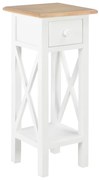 Mesa lateral 27x27x65,5 cm madeira branco