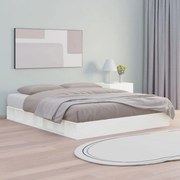 vidaXL Estrutura de cama 140x200 madeira maciça branco