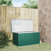 vidaXL Caixa de arrumação para jardim 129x67x65 cm verde