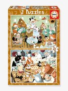 Puzzles Histórias da Floresta, 2x48 - EDUCA BORRAS castanho