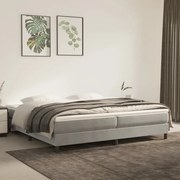 vidaXL Estrutura de cama sem colchão 200x200 cm veludo cinzento-claro