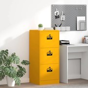 vidaXL Armário de Arquivo Amarelo Mostarda 44 x 50 x 106.5 cm