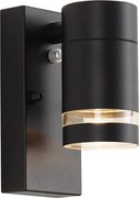 Candeeiro de Parede Exterior Moderno Preto IP44 com Sensor Crepuscular - Ensam