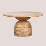 Mesa De Jantar Redonda Em Madeira De Mango (ø140 Cm) Macbet Madeira De Manga - Sklum