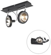 Design spot black 2-light ajustável - Nox Moderno