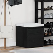 vidaXL Baú de Gavetas com gaveta Carvalho Preto 40,5 x 40 x 40 cm