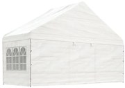 Gazebo com telhado 5,88x2,23x3,75 m polietileno branco