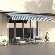 Toldo Portátil com Manivela e Altura Regulável - 3x1,5m - Verde e Bran