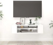 Móvel de TV para parede 100x30x26,5 cm contraplacado branco