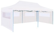 Tenda Dobrável Pop-Up Paddock Profissional Impermeável - 3x6 m - Branc