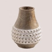 Jarro Decorativo Em Madeira De Manga Biala ↑16 Cm - Sklum