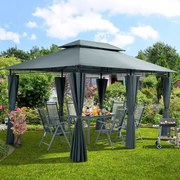 Pergula jardim Topas 3x4m Proteção UV 50+ antracite