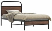 vidaXL Estrutura cama s/ colchão derivados madeira carvalho castanho
