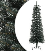 vidaXL Árvore de Natal artificial fina com suporte 120 cm PVC verde