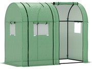 Outsunny Estufa de Jardim Estufa Resistente com 4 Janelas Anti-UV para Cultivo de Plantas em Terraço Pátio 185x94x150 cm Verde