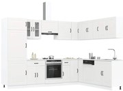 vidaXL 14 peças armário de cozinha conjunto Kalmar branca