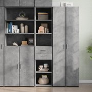 vidaXL Armário alto 40x42,5x185 cm derivados de madeira cinza cimento