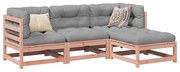 vidaXL 4 pcs conj. sofás jardim madeira abeto-de-douglas