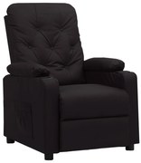 vidaXL Poltrona reclinável couro artificial preto