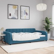 vidaXL Sofá-cama 100x200 cm veludo azul
