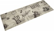 vidaXL Tapete de cozinha lavável 60x180 cm veludo padrão café cinzento