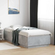 vidaXL Estrutura de cama 100x200 cm derivados de madeira cinza sonoma