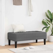 Banco vidaXL Cinza Escuro 113x57x39 cm Tecido