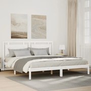 vidaXL Cama extra longa sem colchão 200x220 cm madeira maciça