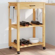 vidaXL Carrinho de cozinha MONZA 60x40x88,5 cm madeira de pinho maciça