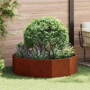 vidaXL Floreira Ferro Enferrujado 120 x 120 x 35 cm