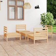 5 pcs conjunto lounge de jardim pinho maciço