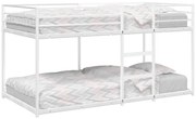 vidaXL Beliche sem colchão 100x200 cm aço branco