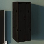 vidaXL Armário de parede 30x30x80 cm pinho maciço preto