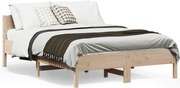 vidaXL Cama sem colchão 140x190 cm madeira de pinho maciça