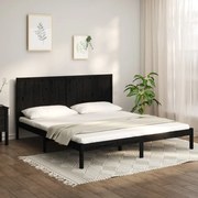 Estrutura de cama 6FT Super King 180x200 cm pinho maciço preto