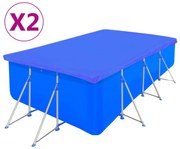 vidaXL Coberturas de piscina retangulares 2 pcs PE 90 g/m² 540x270 cm