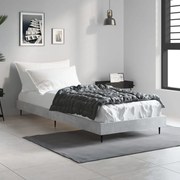 vidaXL Estrutura de cama 75x190 cm derivados de madeira cinza cimento