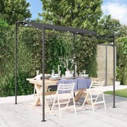 vidaXL Toldo 2x2,3 m 180 g/m² tecido e aço antracite