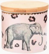 Pote de arrumação em porcelana fine bone china Elephant