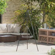 vidaXL Tripé para Fogueira Preto 92 x 92 x 171.5 cm Aço