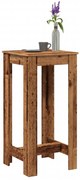 vidaXL Mesa de bar 51x50x103,5 cm derivados de madeira madeira velha