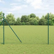 vidaXL Posts de Cerca 26 pcs Verde Ø32 mm 200 cm em Aço Galvanizado