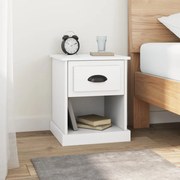 vidaXL Mesas cabeceira 2pcs 39x39x47,5 cm derivados de madeira branco