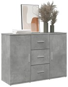 vidaXL Aparador 90,5x29,5x65 cm derivados de madeira cinzento cimento